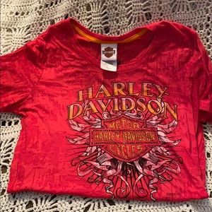 Beautiful pink burnout Harley Davidson T-shirt